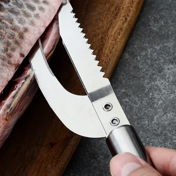 Fish maw kitchen knife - stainless