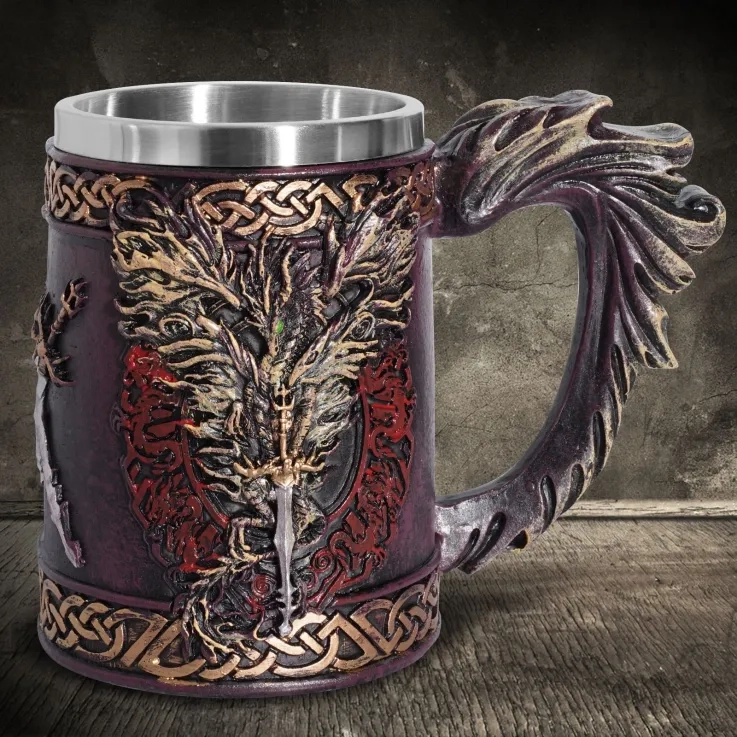 Pirate beer mug, stainless steel